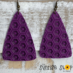 Purple Honeycomb Leather