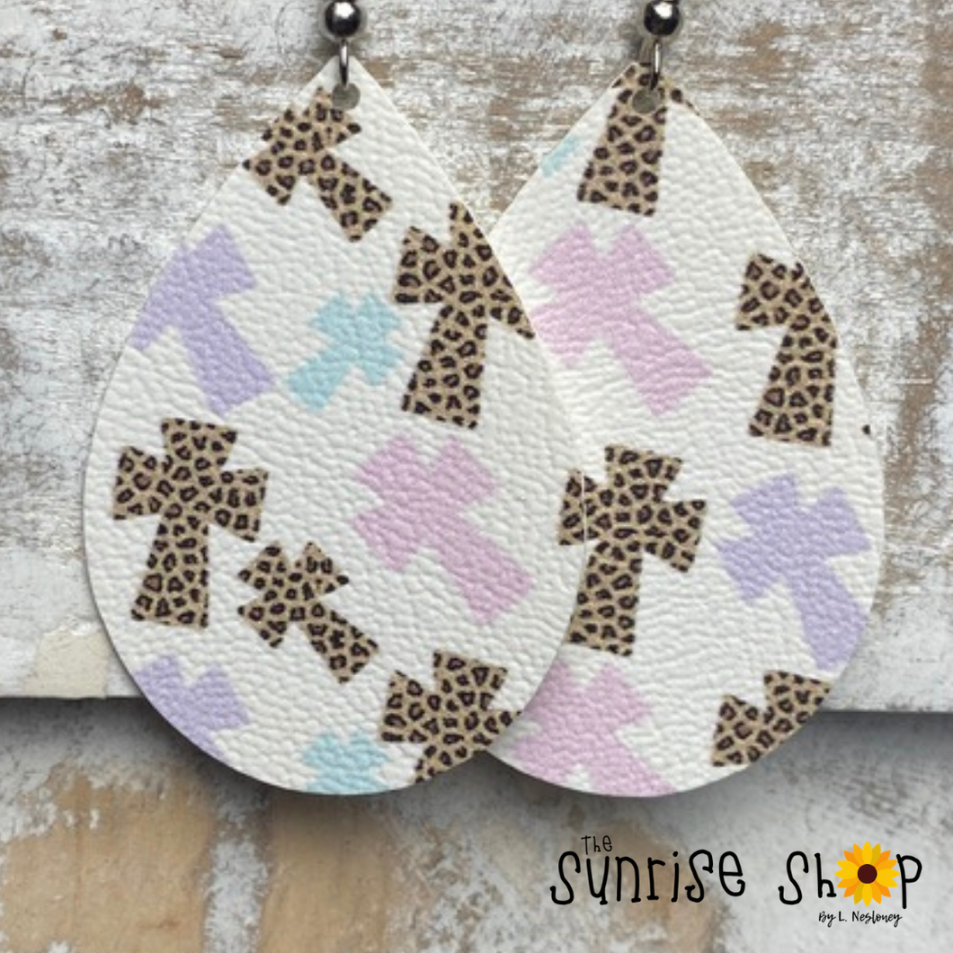 Pastel and Leopard Crosses