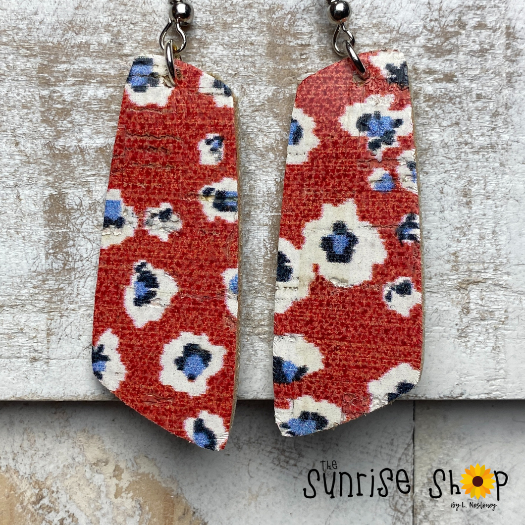 Red and Blue Floral - Bars