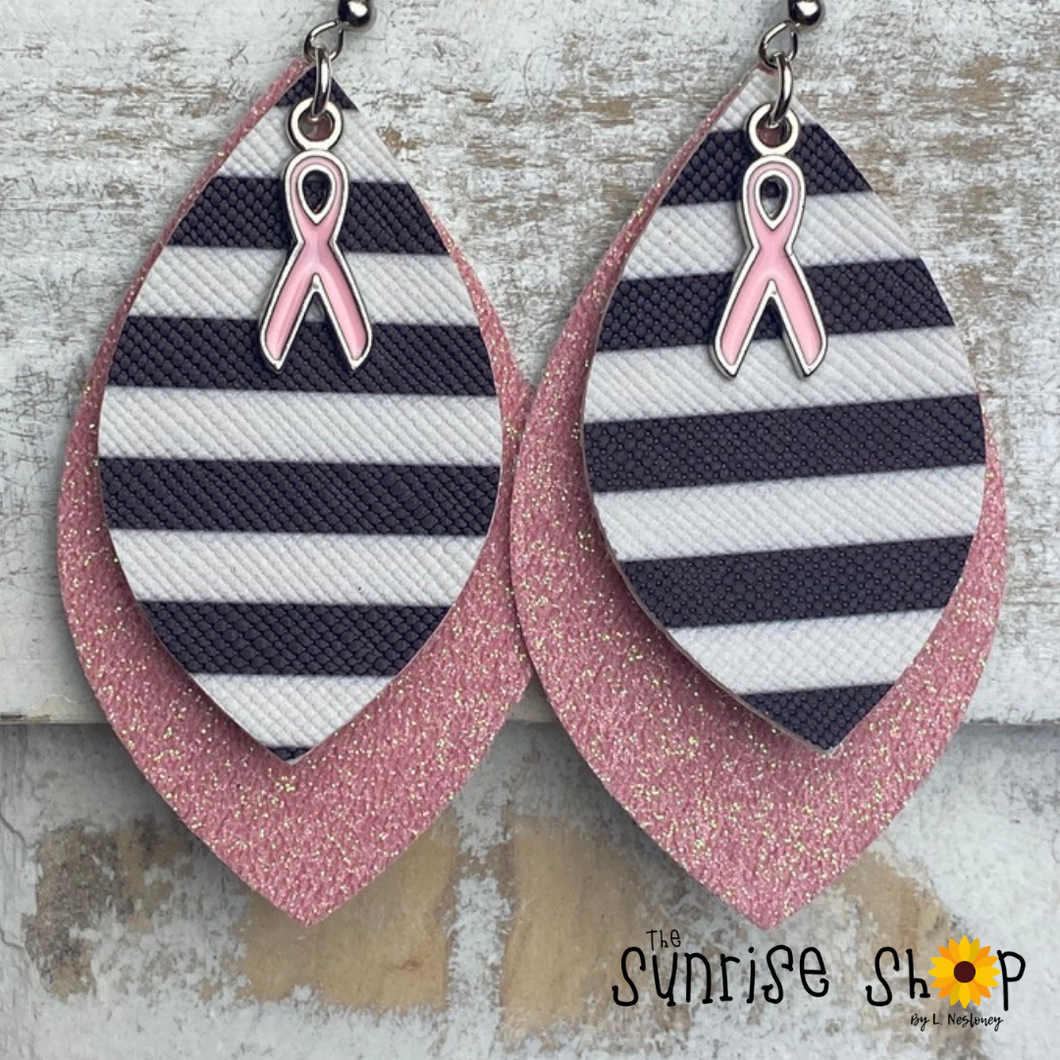 Breast Cancer Awareness (Stripes & Charm)